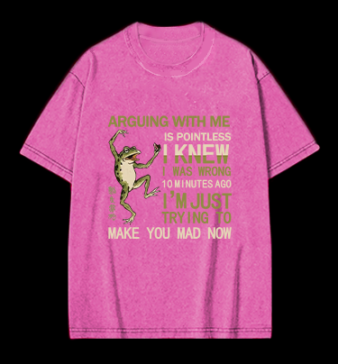 Naughty Frog Vintage Washed 100% Cotton T-Shirt