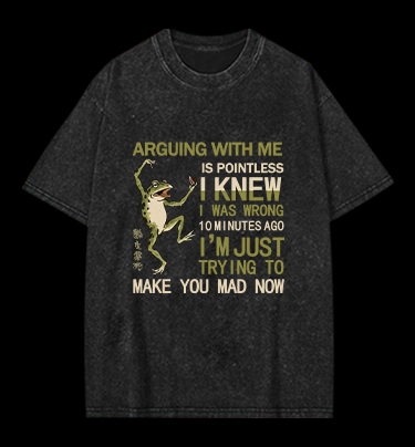 Naughty Frog Vintage Washed 100% Cotton T-Shirt