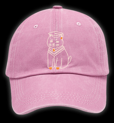 A Meowster Vintage Washed 100% Cotton Baseball Hat - TheDrunkShark