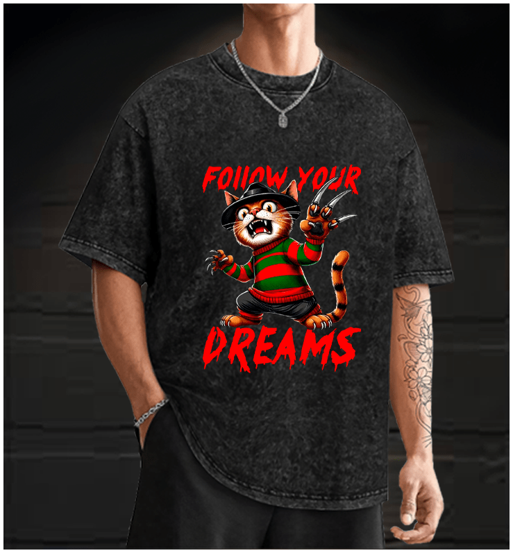 A Nightmare on Elm Street Vintage Washed 100% Cotton T-Shirt - TheDrunkShark