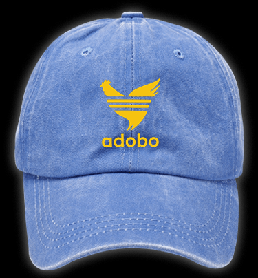 Adobo??¡ê¡ès Rooster Logo Vintage Washed 100% Cotton Baseball Hat - TheDrunkShark