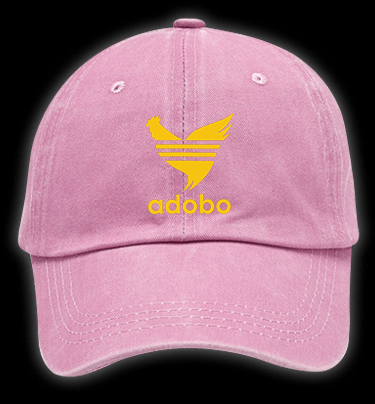Adobo??¡ê¡ès Rooster Logo Vintage Washed 100% Cotton Baseball Hat - TheDrunkShark