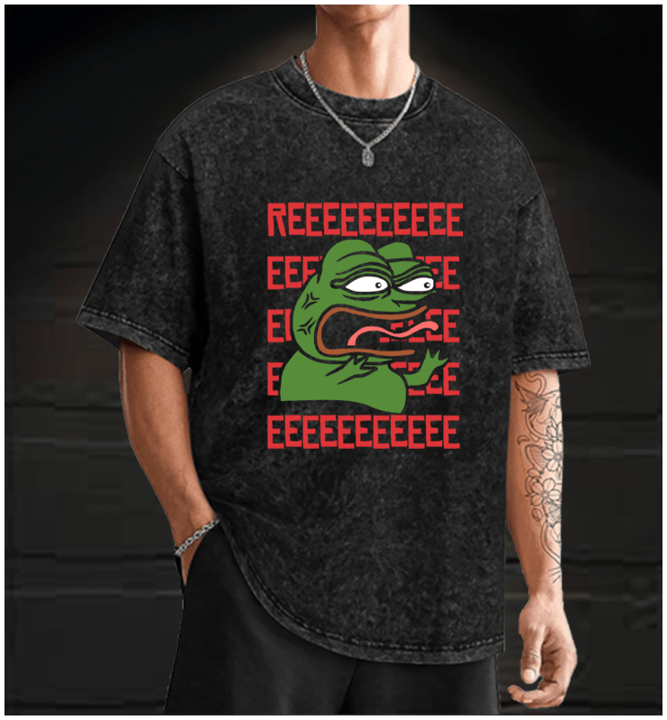  Angry Communist Pepe the Frog  Vintage Washed 100% Cotton T-Shirt - TheDrunkShark