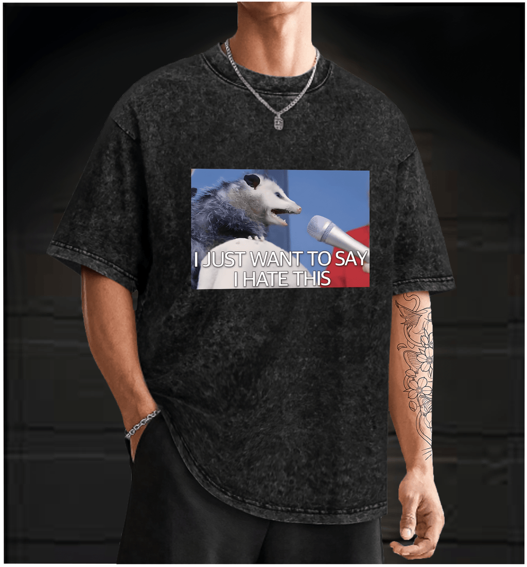 Angry Mouse Talk Vintage Washed 100% Cotton T-Shirt - TheDrunkShark