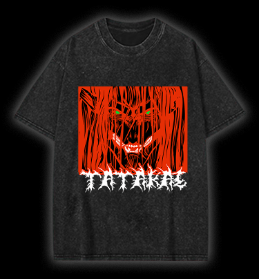  Attack on Titan Monster Vintage Washed 100% Cotton T-Shirt - TheDrunkShark