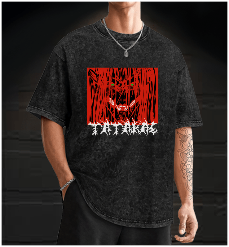  Attack on Titan Monster Vintage Washed 100% Cotton T-Shirt - TheDrunkShark