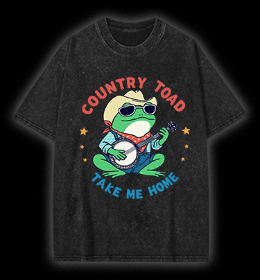 Banjo Frog Dreams  Vintage Washed 100% Cotton T-Shirt - TheDrunkShark