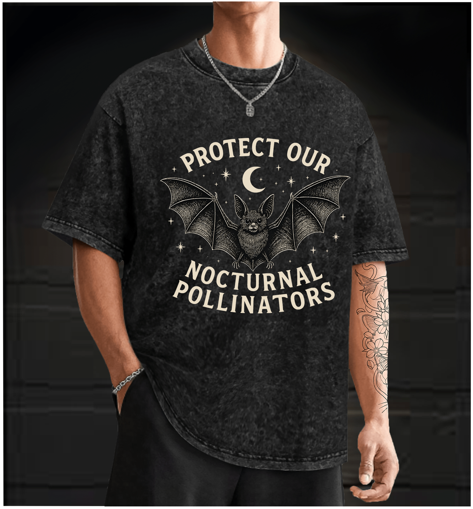 Bat??£¤s Pollinator Mission Vintage Washed 100% Cotton T-Shirt - TheDrunkShark