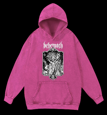 Behemoth Dark Metal Design Vintage Washed 100% Cotton Hoodie - TheDrunkShark