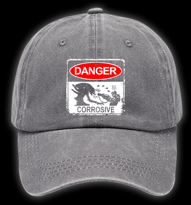  Beware Of Xenomorph  Vintage Washed 100% Cotton Baseball Hat - TheDrunkShark