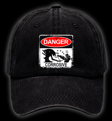  Beware Of Xenomorph  Vintage Washed 100% Cotton Baseball Hat - TheDrunkShark
