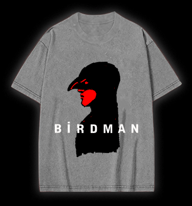 Bird Man Vintage Washed 100% Cotton T-Shirt - TheDrunkShark