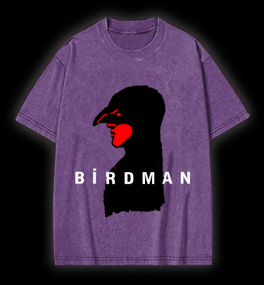 Bird Man Vintage Washed 100% Cotton T-Shirt - TheDrunkShark