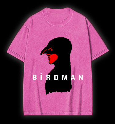 Bird Man Vintage Washed 100% Cotton T-Shirt - TheDrunkShark