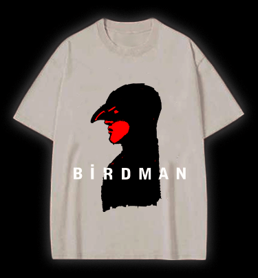 Bird Man Vintage Washed 100% Cotton T-Shirt - TheDrunkShark