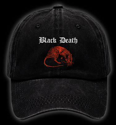 Black Death Mouse Vintage Washed 100% Cotton Baseball Hat - TheDrunkShark