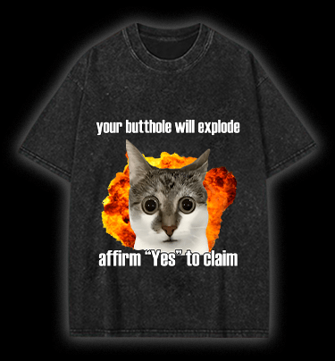  Boom Cat  Vintage Washed 100% Cotton T-Shirt - TheDrunkShark