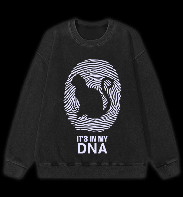 Cat In My DNA Vintage Washed 100% Cotton Sweatshirt - TheDrunkShark