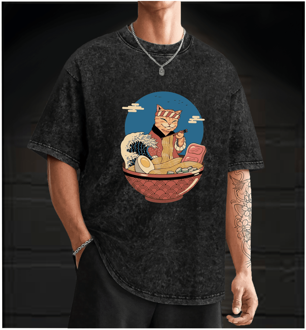 Cat Master Vintage Washed 100% Cotton T-Shirt - TheDrunkShark