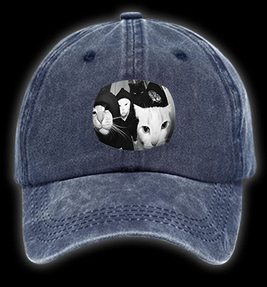 Cats Open Door Fun Vintage Washed 100% Cotton Baseball Hat - TheDrunkShark
