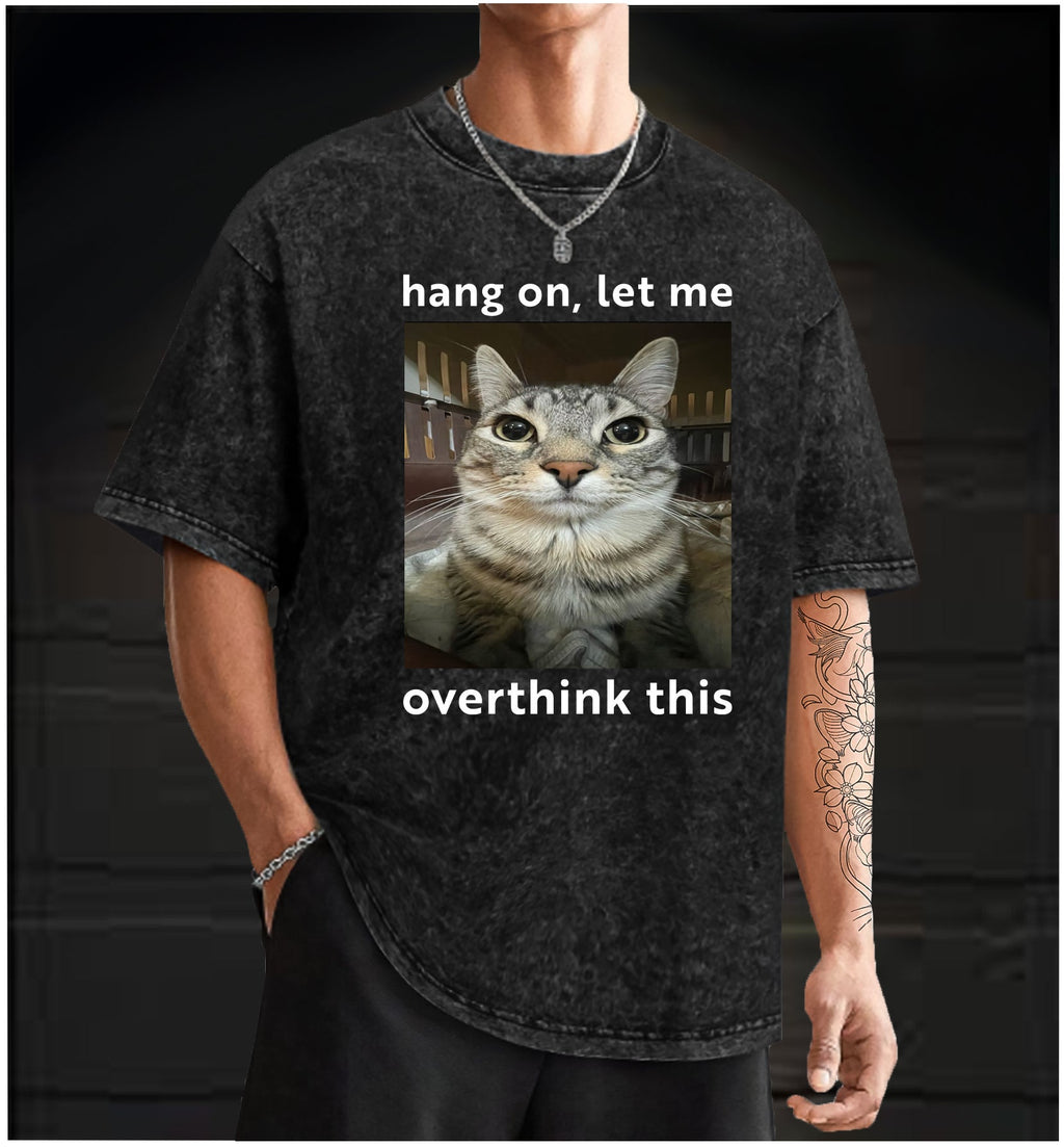  Cat??£¤s Ponder Moment on Shirt Vintage Washed 100% Cotton T-Shirt - TheDrunkShark