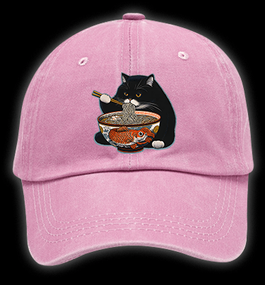 Cat??¡ê¡ès Ramen FeastVintage Vintage Washed 100% Cotton Baseball Hat - TheDrunkShark