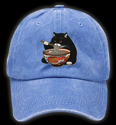 Cat??¡ê¡ès Ramen FeastVintage Vintage Washed 100% Cotton Baseball Hat - TheDrunkShark