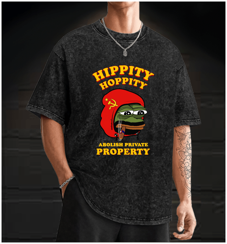  Communist Pepe the Frog  Vintage Washed 100% Cotton T-Shirt - TheDrunkShark