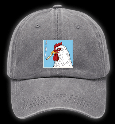 Cool Chicken Fried Chicken Vintage Washed 100% Cotton Baseball Hat - TheDrunkShark