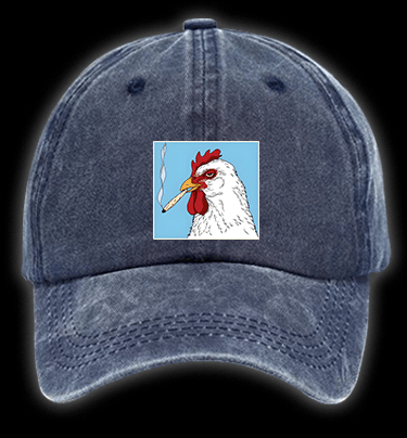 Cool Chicken Fried Chicken Vintage Washed 100% Cotton Baseball Hat - TheDrunkShark