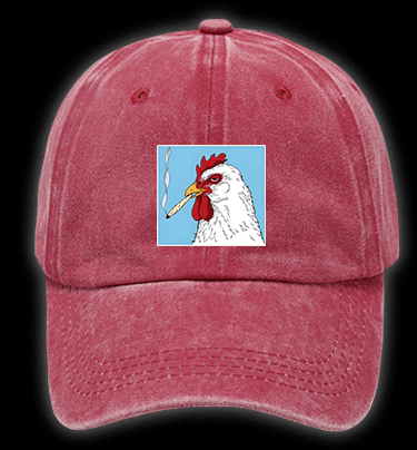 Cool Chicken Fried Chicken Vintage Washed 100% Cotton Baseball Hat - TheDrunkShark