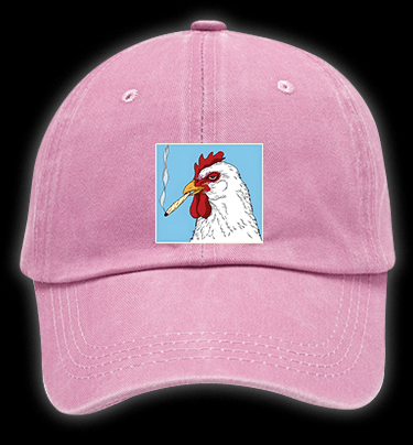 Cool Chicken Fried Chicken Vintage Washed 100% Cotton Baseball Hat - TheDrunkShark