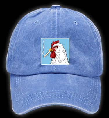 Cool Chicken Fried Chicken Vintage Washed 100% Cotton Baseball Hat - TheDrunkShark