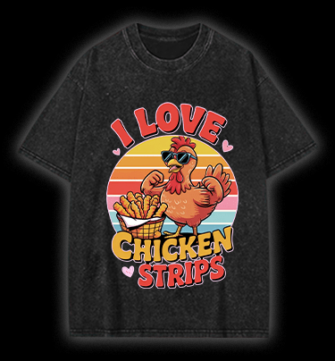  Cool Chicken Love Vintage Washed 100% Cotton T-Shirt - TheDrunkShark