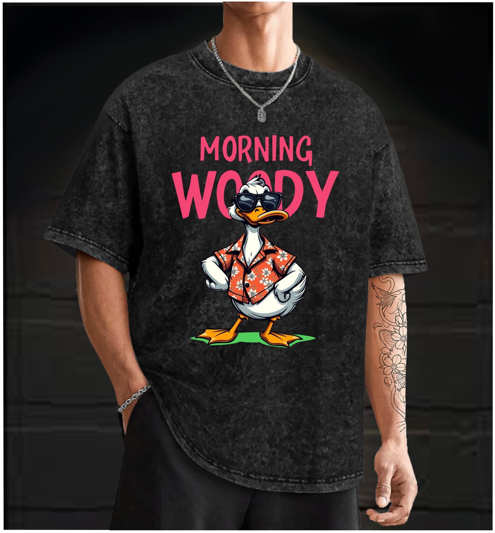  Cool Goose Vibes  Vintage Washed 100% Cotton T-Shirt - TheDrunkShark