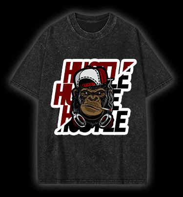  Cool Monkey  Vintage Washed 100% Cotton T-Shirt - TheDrunkShark