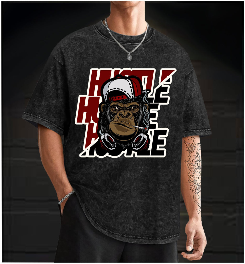  Cool Monkey  Vintage Washed 100% Cotton T-Shirt - TheDrunkShark