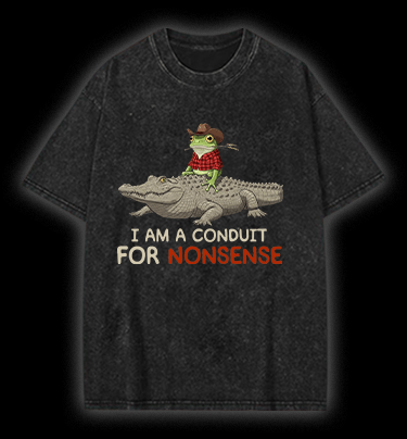  Cowboy Frog Chaos  Vintage Washed 100% Cotton T-Shirt - TheDrunkShark