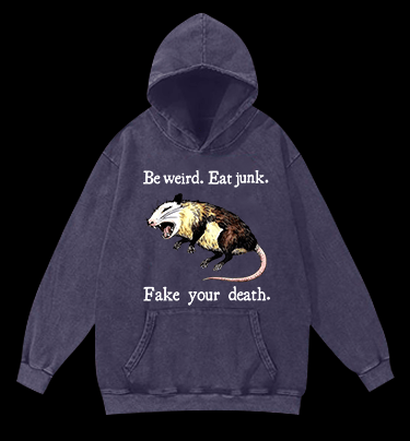 Dark Humor Mouse Vintage Washed 100% Cotton Hoodie - TheDrunkShark