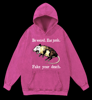 Dark Humor Mouse Vintage Washed 100% Cotton Hoodie - TheDrunkShark