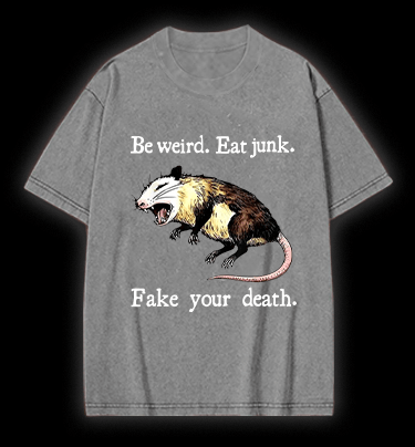 Dark Humor Mouse Vintage Washed 100% Cotton T-Shirt - TheDrunkShark