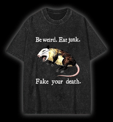 Dark Humor Mouse Vintage Washed 100% Cotton T-Shirt - TheDrunkShark