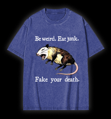 Dark Humor Mouse Vintage Washed 100% Cotton T-Shirt - TheDrunkShark