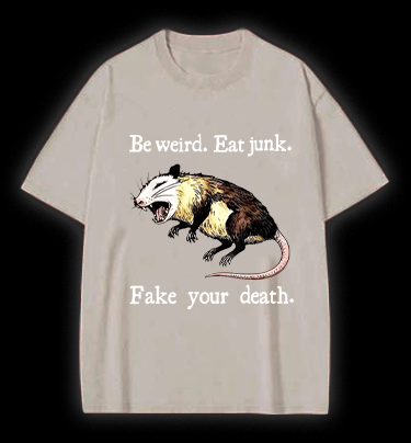 Dark Humor Mouse Vintage Washed 100% Cotton T-Shirt - TheDrunkShark