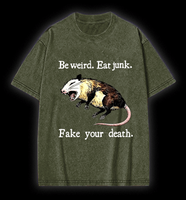 Dark Humor Mouse Vintage Washed 100% Cotton T-Shirt - TheDrunkShark
