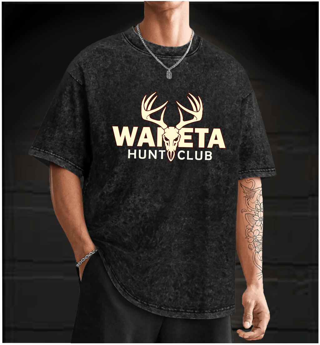 Deer Antler Club Vintage Washed 100% Cotton T-Shirt - TheDrunkShark