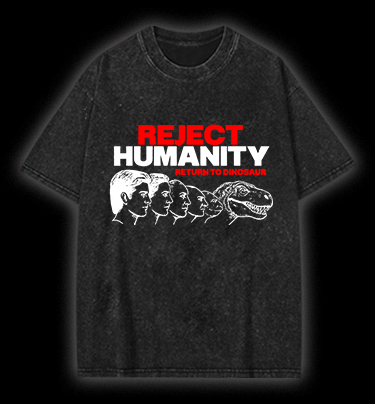  Dinosaur Cursed  Vintage Washed 100% Cotton T-Shirt - TheDrunkShark