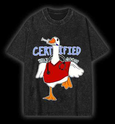  Doctor Goose Madness Vintage Washed 100% Cotton T-Shirt - TheDrunkShark