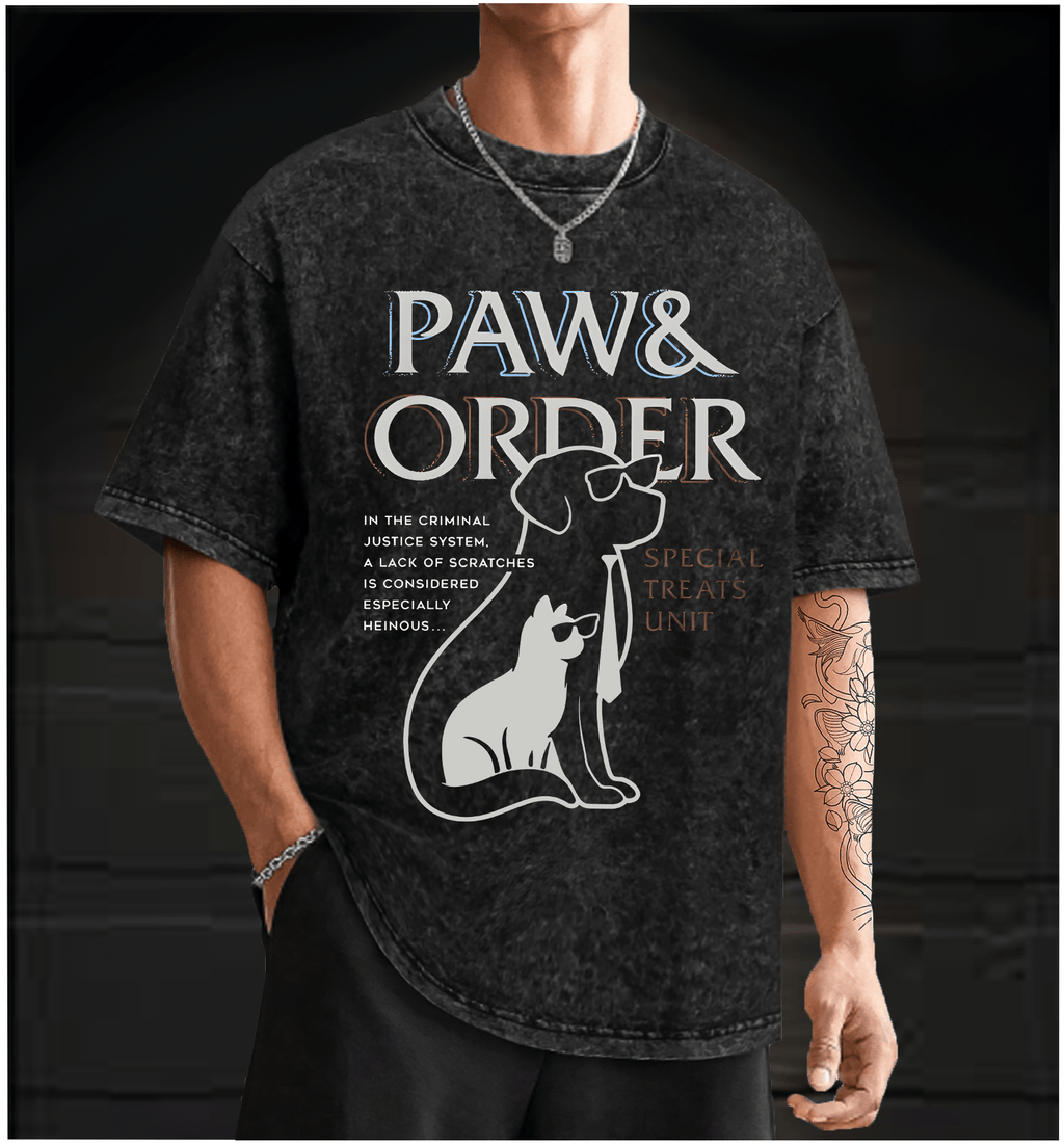 Dog & Cat Justice Vintage Washed 100% Cotton T-Shirt - TheDrunkShark