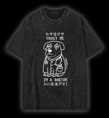 Dog Doctor Vintage Washed 100% Cotton T-Shirt - TheDrunkShark